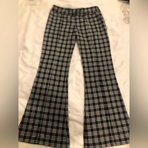 Girls cute black and white wide legged pants